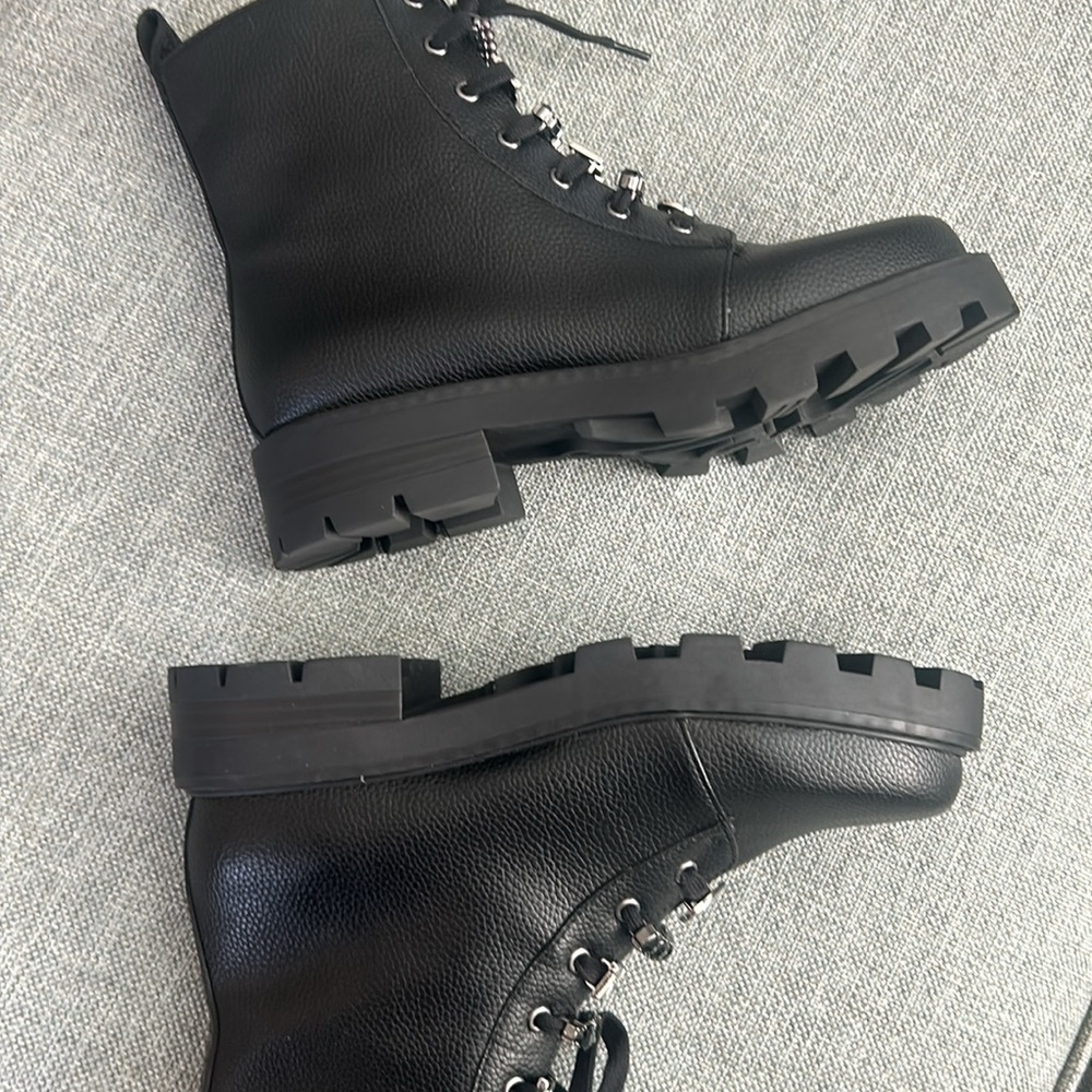 Karl Lagerfeld Paris Women's Maple Embellished Combat Booties Size 8 M - Picture 7 of 8